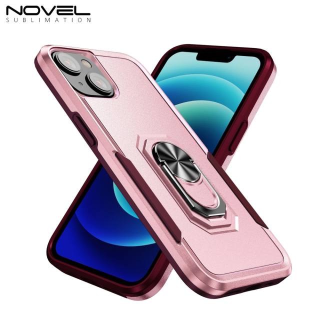 New 2-in-1 Phone with Bayer Material Magnetic Ring Car Phone Case for iPhone Series