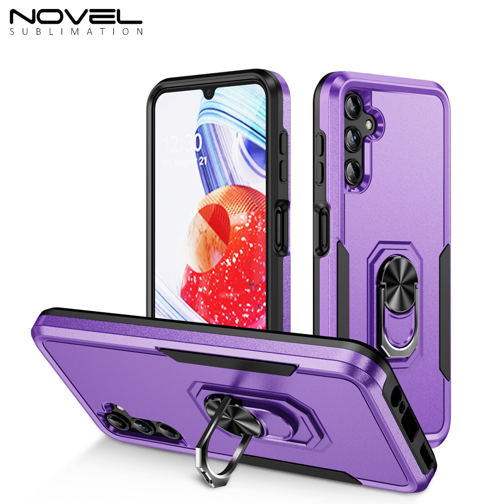 New 2-in-1 Phone with Bayer Material Magnetic Ring Car Phone Case for Samsung Series
