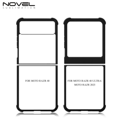 New Arrival Sublimation Blank 2D TPU Phone Case for MOTO Razr 40 Series DIY Shell With Aluminum Insert