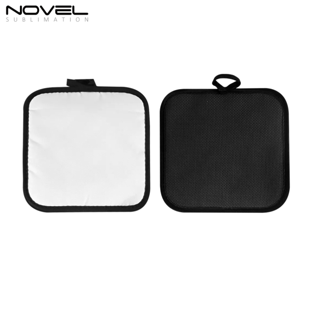 New Arrival Sublimation Blank Cotton Linene Heat Insulation Mat with Black Overlock