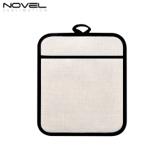 New Arrival Sublimation Blank Cotton Linene Heat Insulation Mat with Black Overlock