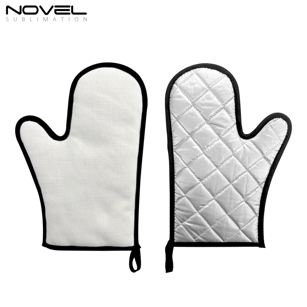 Sublimation DIY Linen Heat Resitant Gloves with Overlock Design