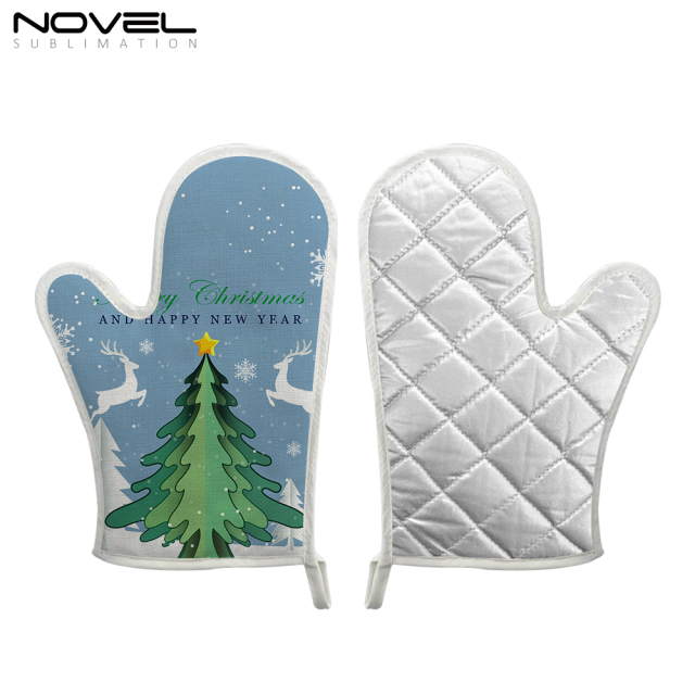 Sublimation DIY Linen Heat Resitant Gloves with Overlock Design