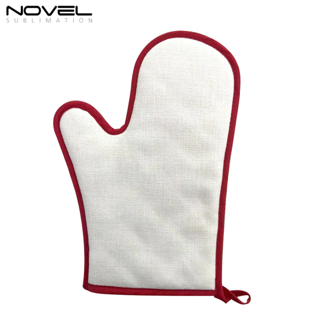 Sublimation DIY Linen Heat Resitant Gloves with Overlock Design