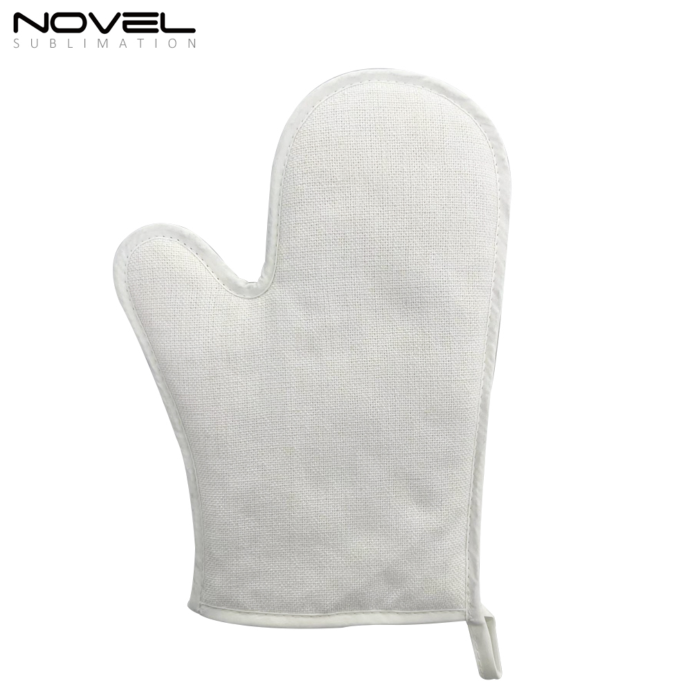 Sublimation DIY Linen Heat Resitant Gloves with Overlock Design