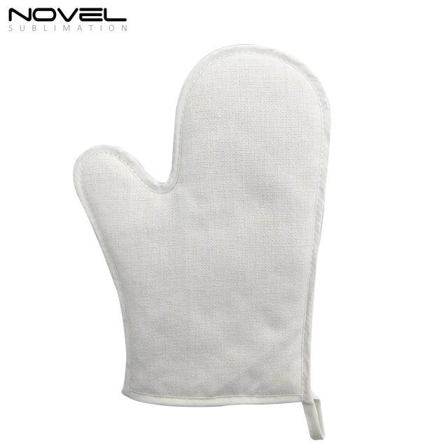 Sublimation DIY Linen Heat Resitant Gloves with Overlock Design