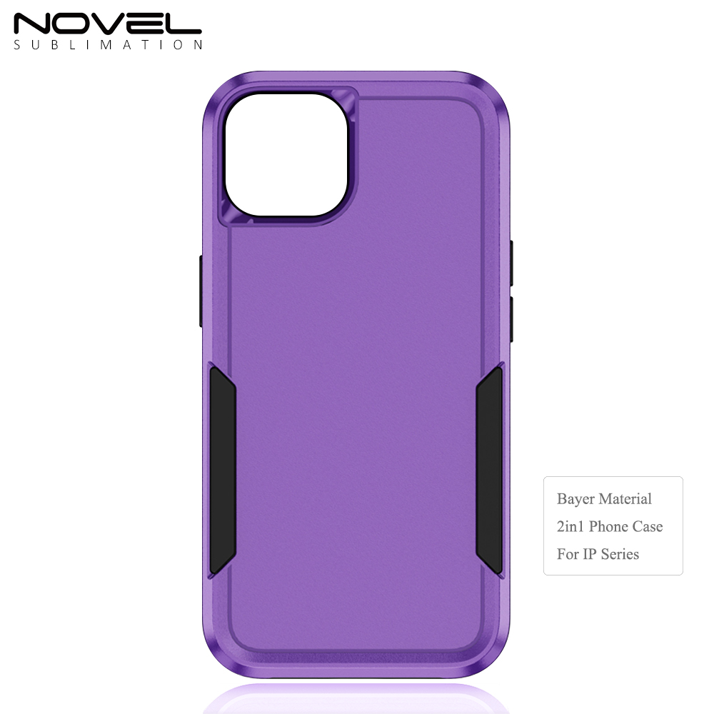 New 2-in-1 Phone Case with Bayer Material Phone Cover for iPhone Series