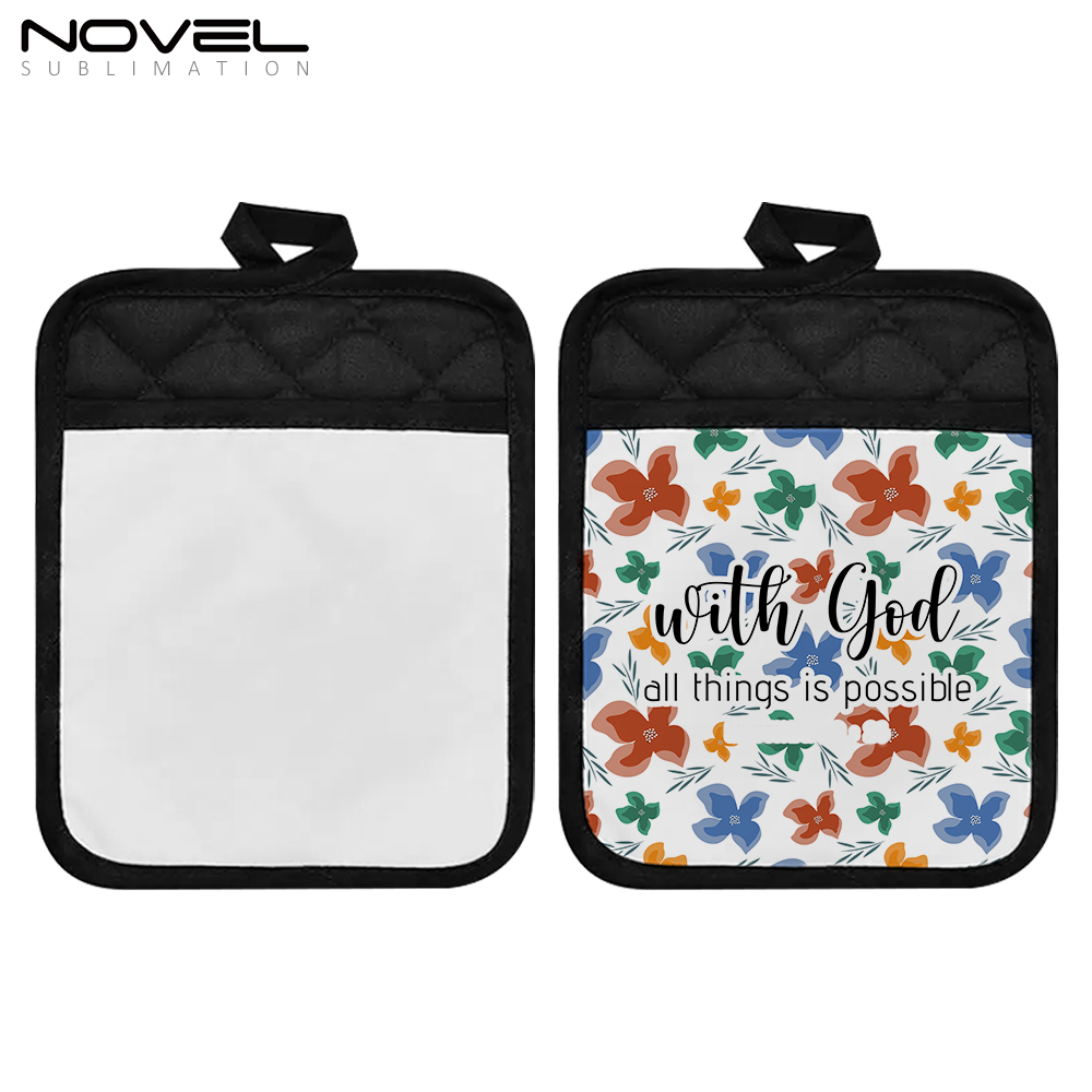 New Arrival Sublimation Blank Polyester Heat Insulation Mat with Black Overlock