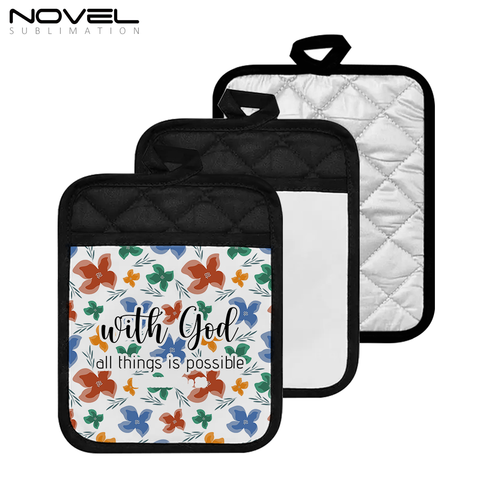 New Arrival Sublimation Blank Polyester Heat Insulation Mat with Black Overlock