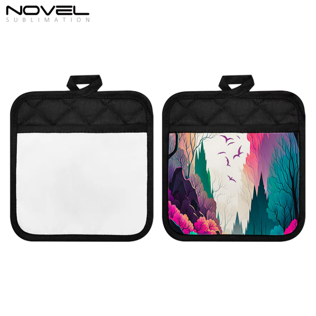 New Arrival Sublimation Blank Polyester Heat Insulation Mat with Black Overlock