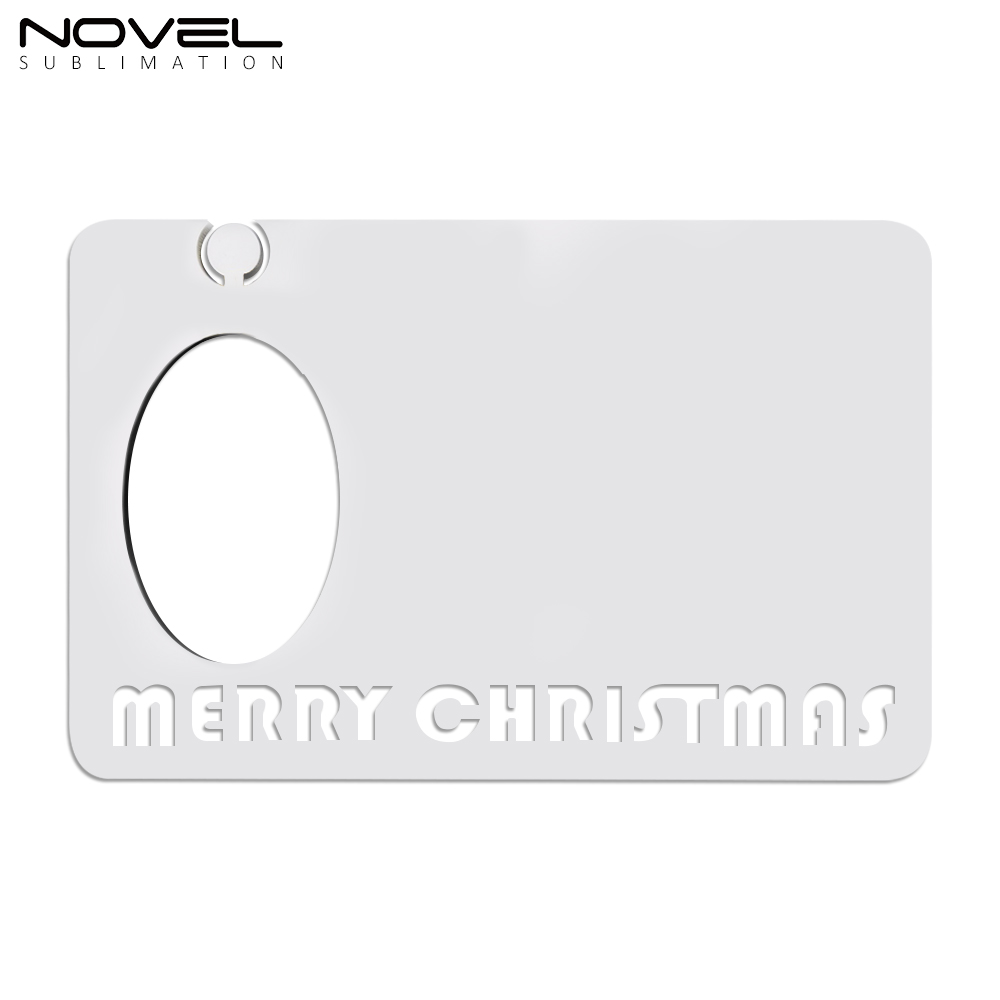 MDF Sublimation Blanks Christmas Photo Frame with Christmas Doll