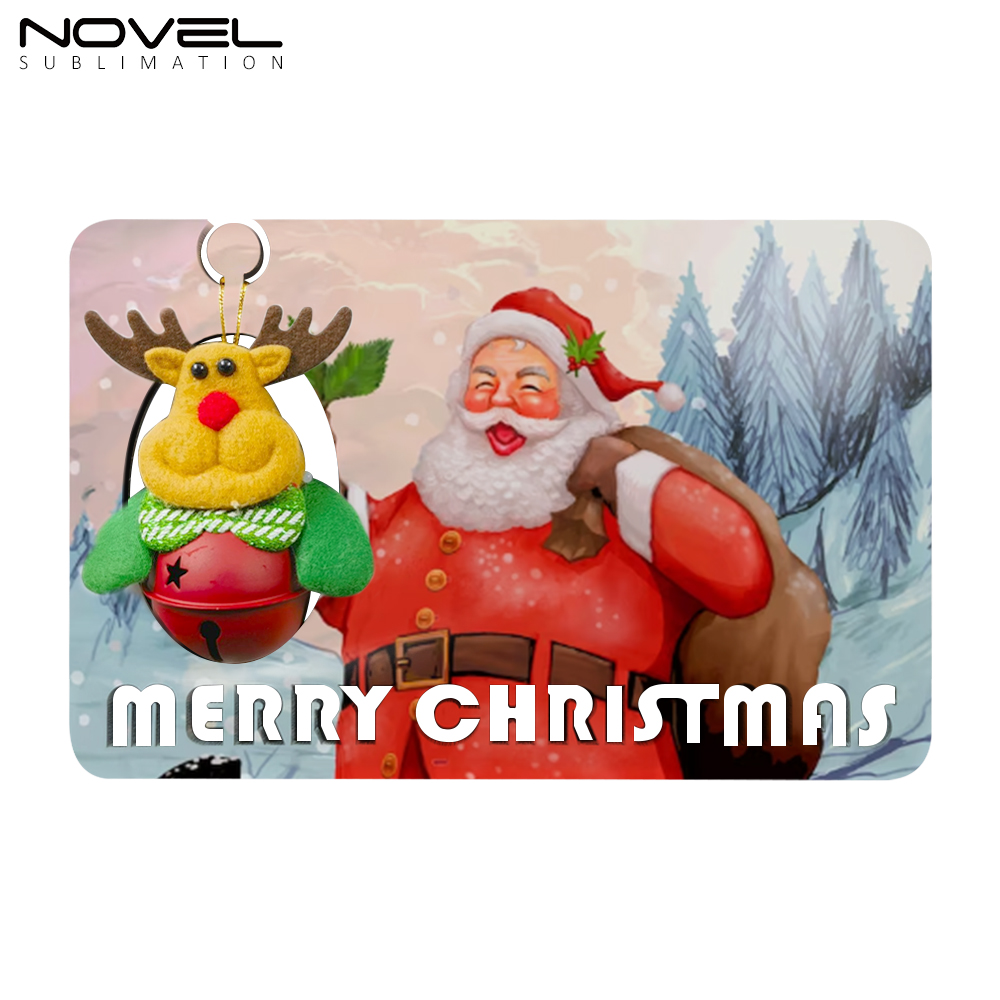 MDF Sublimation Blanks Christmas Photo Frame with Christmas Doll