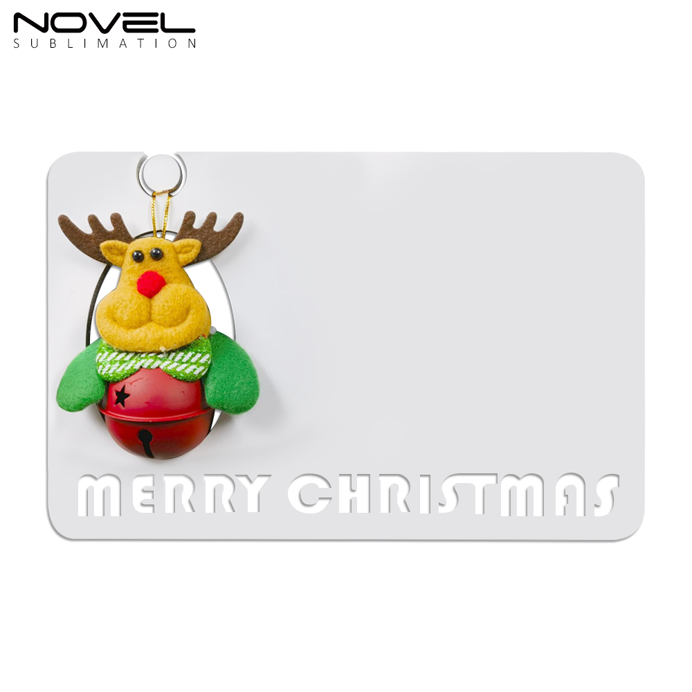 MDF Sublimation Blanks Christmas Photo Frame with Christmas Doll