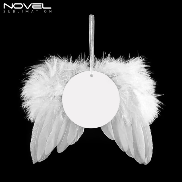 Sublimation Feather Christmas MDF Pendant Customizable Ornaments with Four Shapes