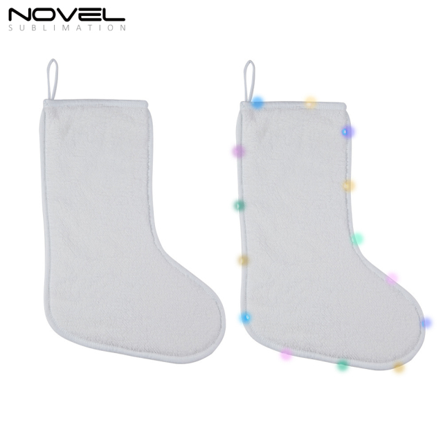 Xmas Socks Hanging Ornaments Christmas Stocking For Decoration with LED Light