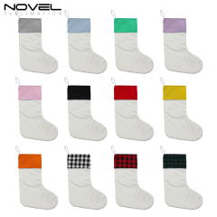 Sublimation Colorful Crystal Velvet Christmas Socking