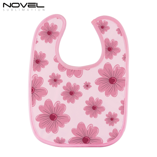 Sublimation Colorful Polyester and Cotton Baby Bibs With Velcro Fastening