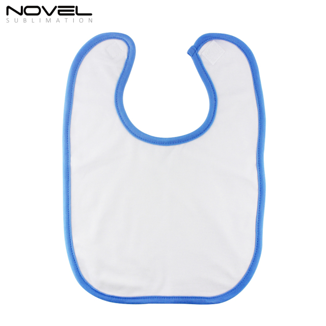 Sublimation Colorful Polyester and Terry Cloth Baby Bibs With Velcro Fastening