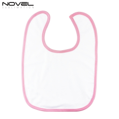 Sublimation Colorful Polyester and Terry Cloth Baby Bibs With Velcro Fastening