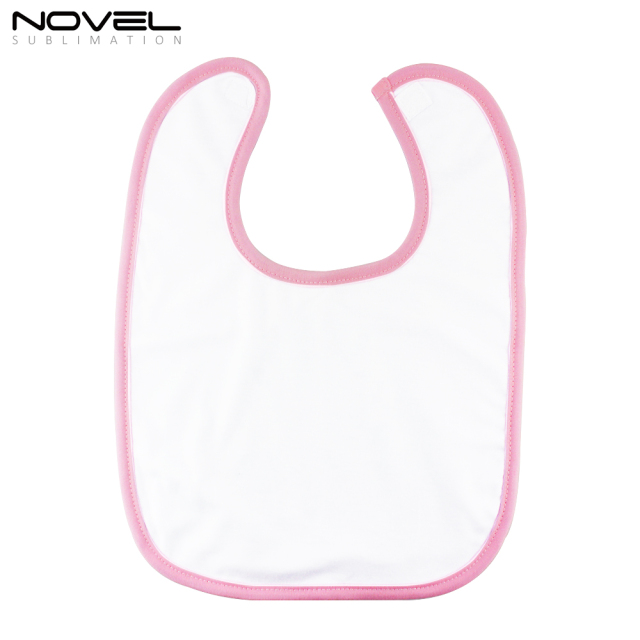 Sublimation Colorful Polyester and Terry Cloth Baby Bibs With Velcro Fastening