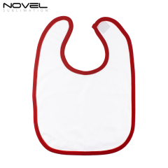 Sublimation Colorful Polyester and Terry Cloth Baby Bibs With Velcro Fastening