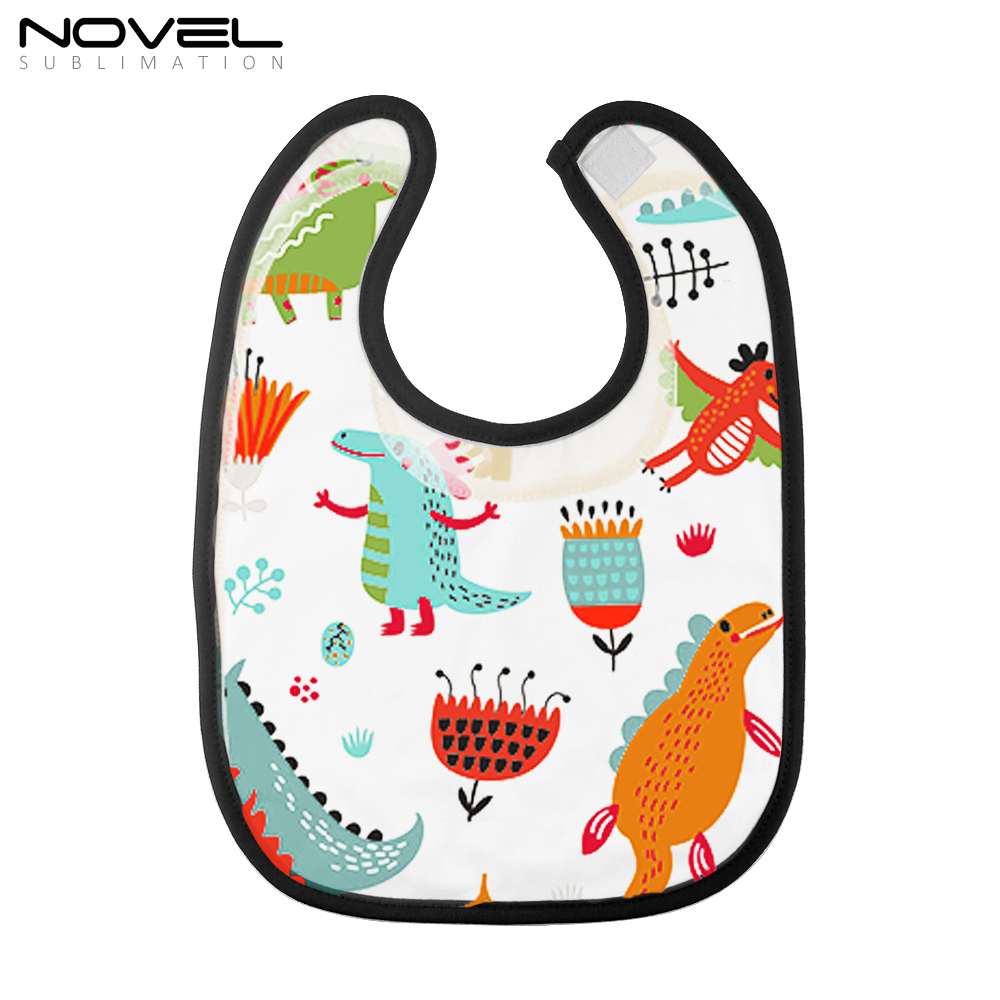 On Sale! 30% OFF Sublimation Colorful Polyester and Terry Cloth Baby Bibs With Velcro Fastening