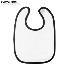 Sublimation Colorful Polyester and Terry Cloth Baby Bibs With Velcro Fastening