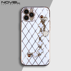 New Electroplated Lambskin  Phone Cover for iPhone 7/8/11/13/14 Series Phone Case With Chain