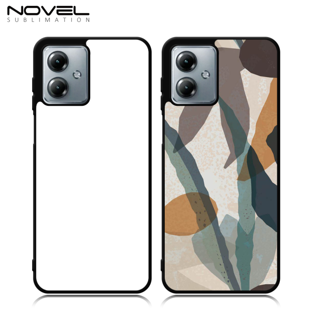 New Arrival Sublimation blank 2D TPU Phone Case for Moto G14 DIY Shell With Aluminum Sheet