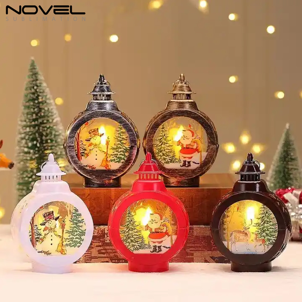 Sublimation Acrylic LED Night Light with 5 Colors Christmas Decoration Blank Pendant Lights