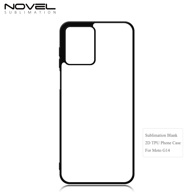 New Arrival Sublimation blank 2D TPU Phone Case for Moto G14 DIY Shell With Aluminum Sheet