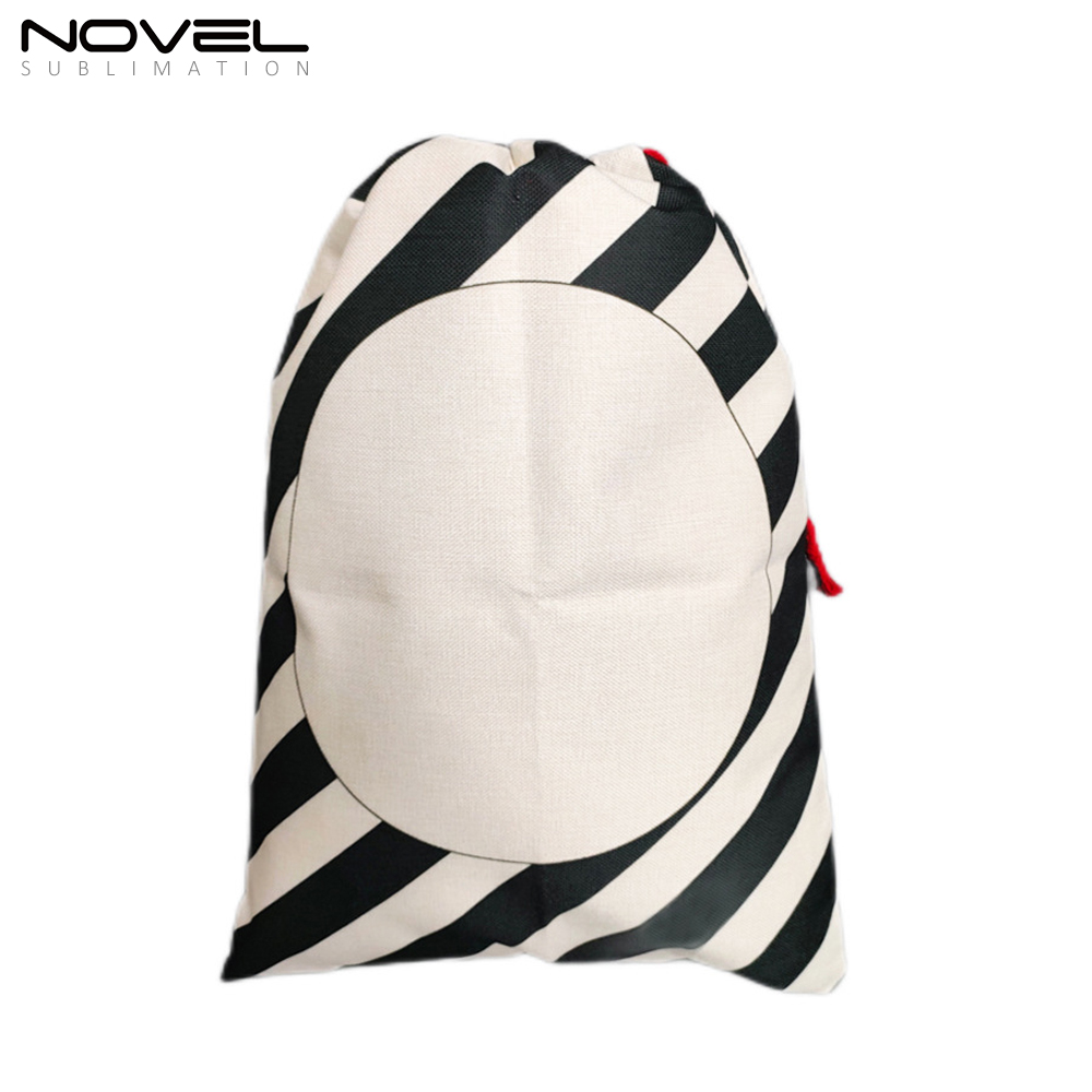 Hot Selling Sublimation Christmas Bags Blank Heat Transfer Xmas Sacks Single-sided Printing Two Sizes