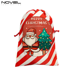 Hot Selling Sulbimation Christmas Bags Blank Heat Transfer Christmas Sacks Single-sided Printing