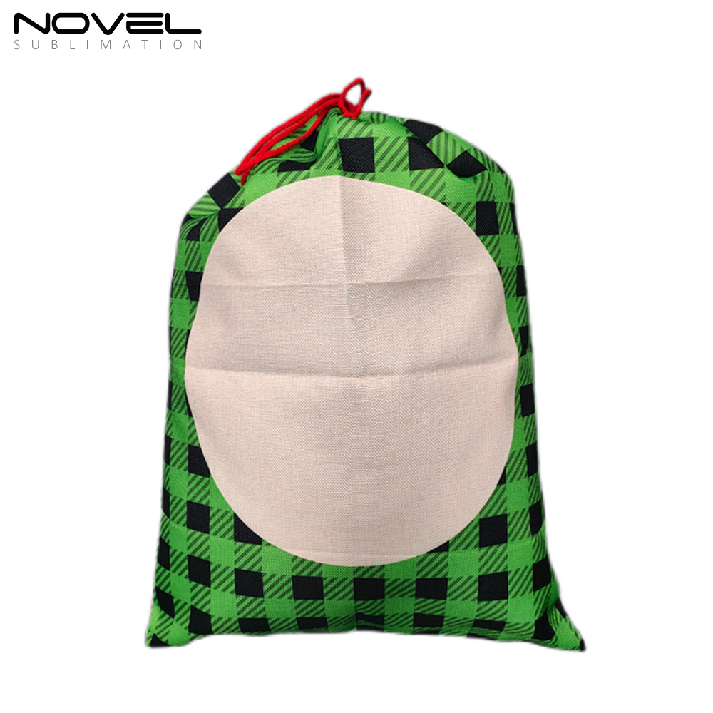Hot Selling Sublimation Christmas Bags Blank Heat Transfer Xmas Sacks Single-sided Printing Two Sizes