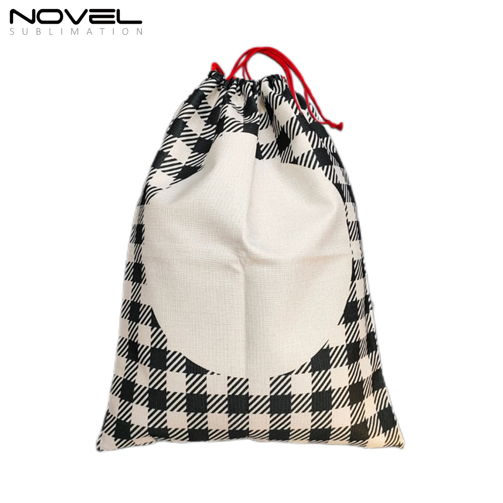 Hot Selling Sublimation Christmas Bags Blank Heat Transfer Xmas Sacks Single-sided Printing Two Sizes