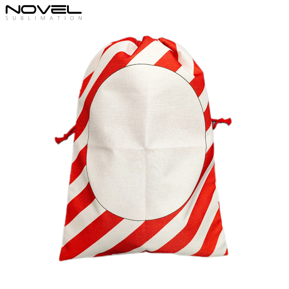 Hot Selling Sublimation Christmas Bags Blank Heat Transfer Xmas Sacks Single-sided Printing Two Sizes