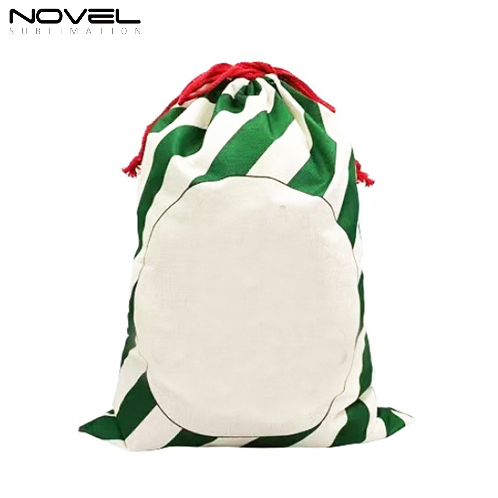 Hot Selling Sublimation Christmas Bags Blank Heat Transfer Xmas Sacks Single-sided Printing Two Sizes