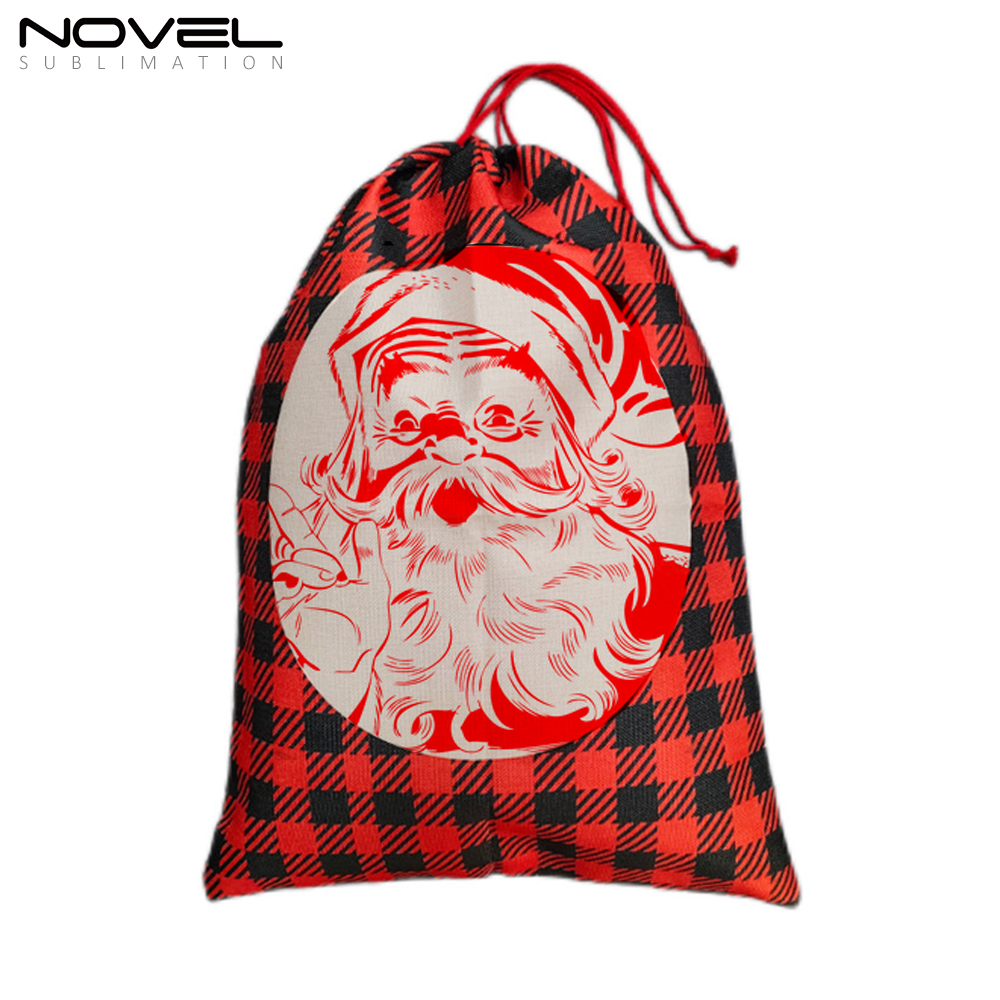 Hot Selling Sublimation Christmas Bags Blank Heat Transfer Xmas Sacks Single-sided Printing Two Sizes