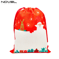 Hot Selling Sulbimation Christmas Bags Blank Heat Transfer Christmas Sacks Single-sided Printing