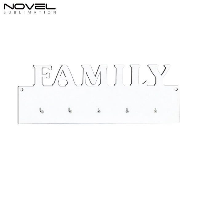 Sublimation MDF LOVE HOME FAMILY Shape Key Hanging Single Side Printing