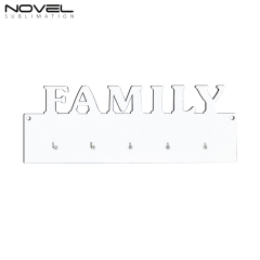 Sublimation MDF LOVE HOME FAMILY Shape Key Hanging Single Side Printing
