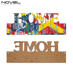 Sublimation MDF LOVE HOME FAMILY Shape Key Hanging Single Side Printing