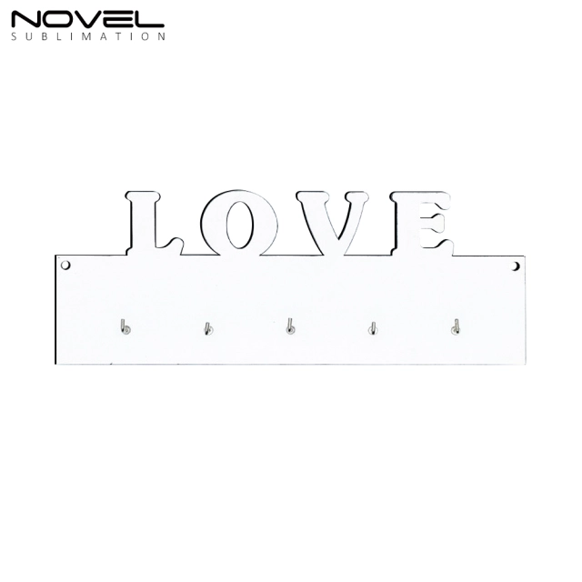 Sublimation MDF LOVE HOME FAMILY Shape Key Hanging Single Side Printing