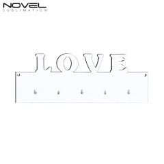 Sublimation MDF LOVE HOME FAMILY Shape Key Hanging Single Side Printing