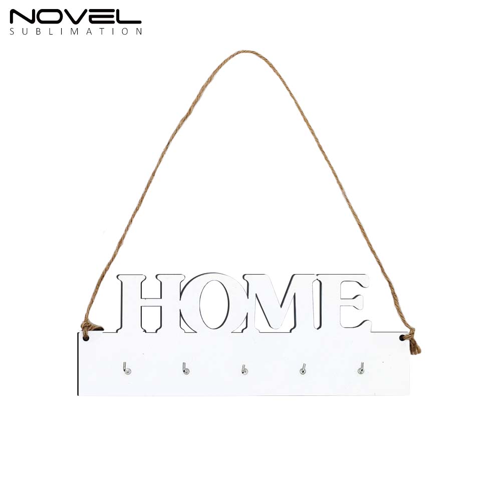 Sublimation MDF LOVE HOME FAMILY Shape Key Hanging Single Side Printing