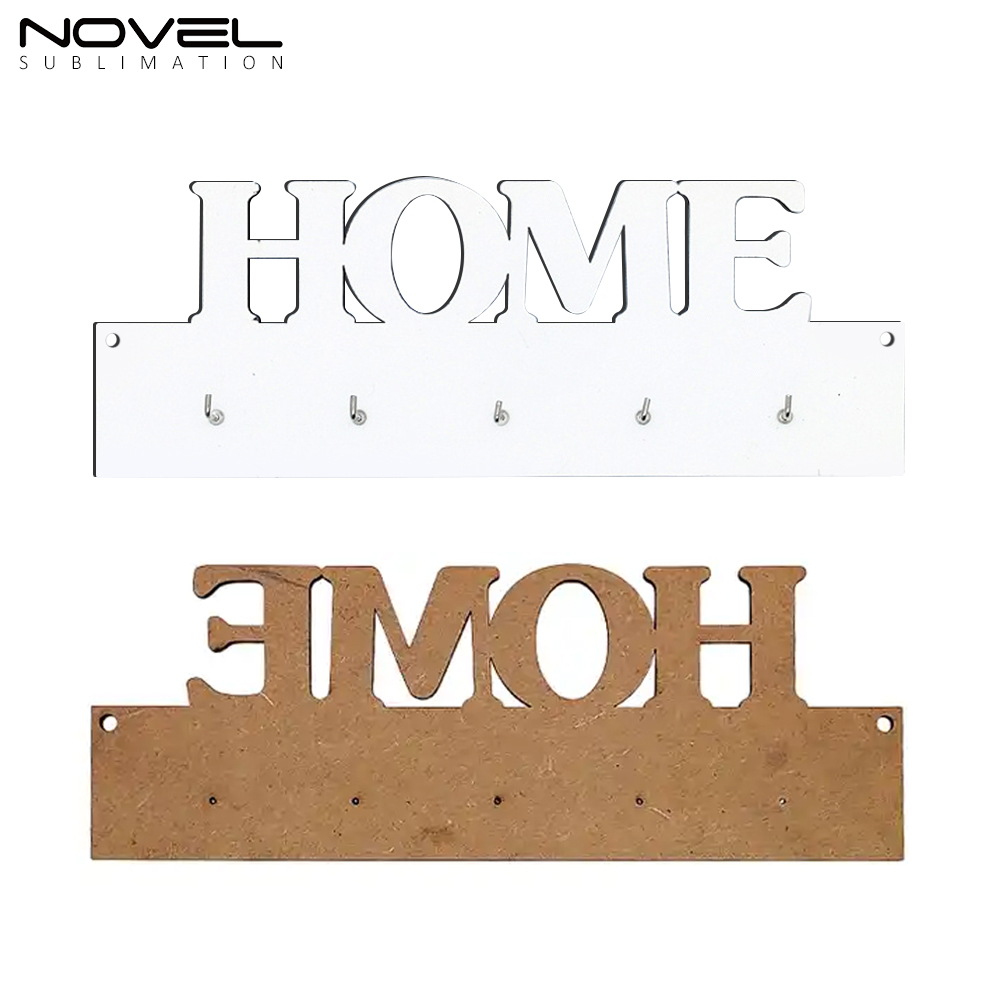 Sublimation MDF LOVE HOME FAMILY Shape Key Hanging Single Side Printing