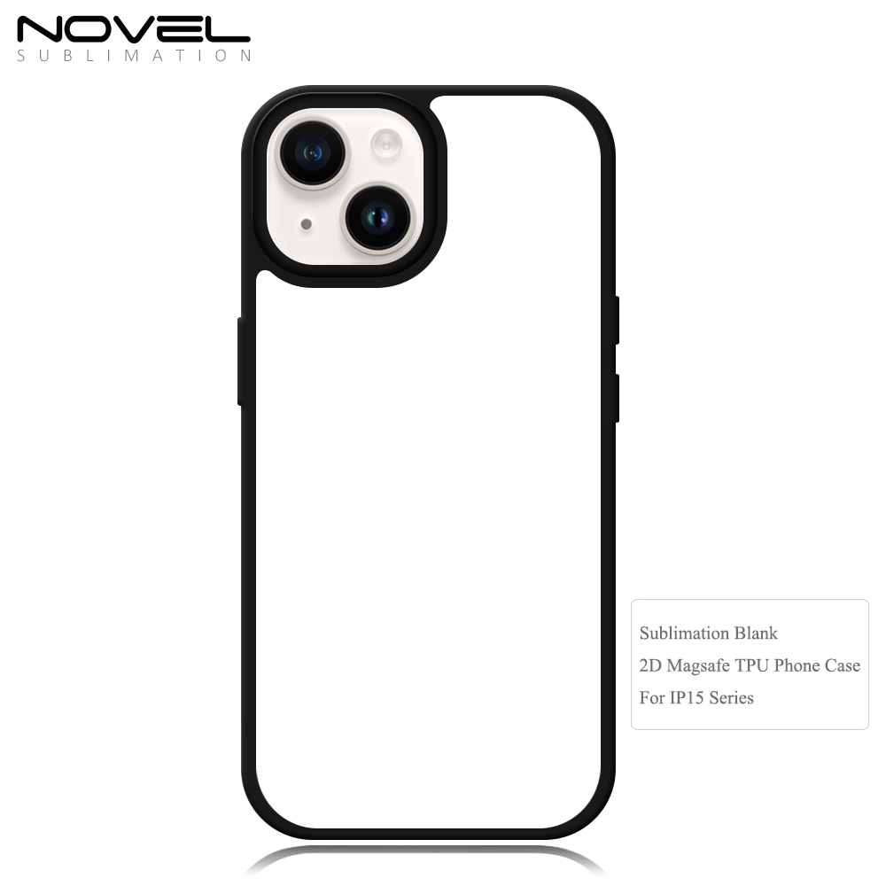 Sublimation 2D TPU Magsafe Phone Case For iPhone 16,iPhone 16E,15,14,13,12 Series Support Wireless Charging with Soft Film Insert