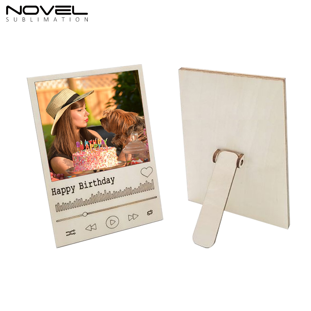 MDF Crafts Sublimation Blanks Mini Retro Photo Frame Desk Decoration