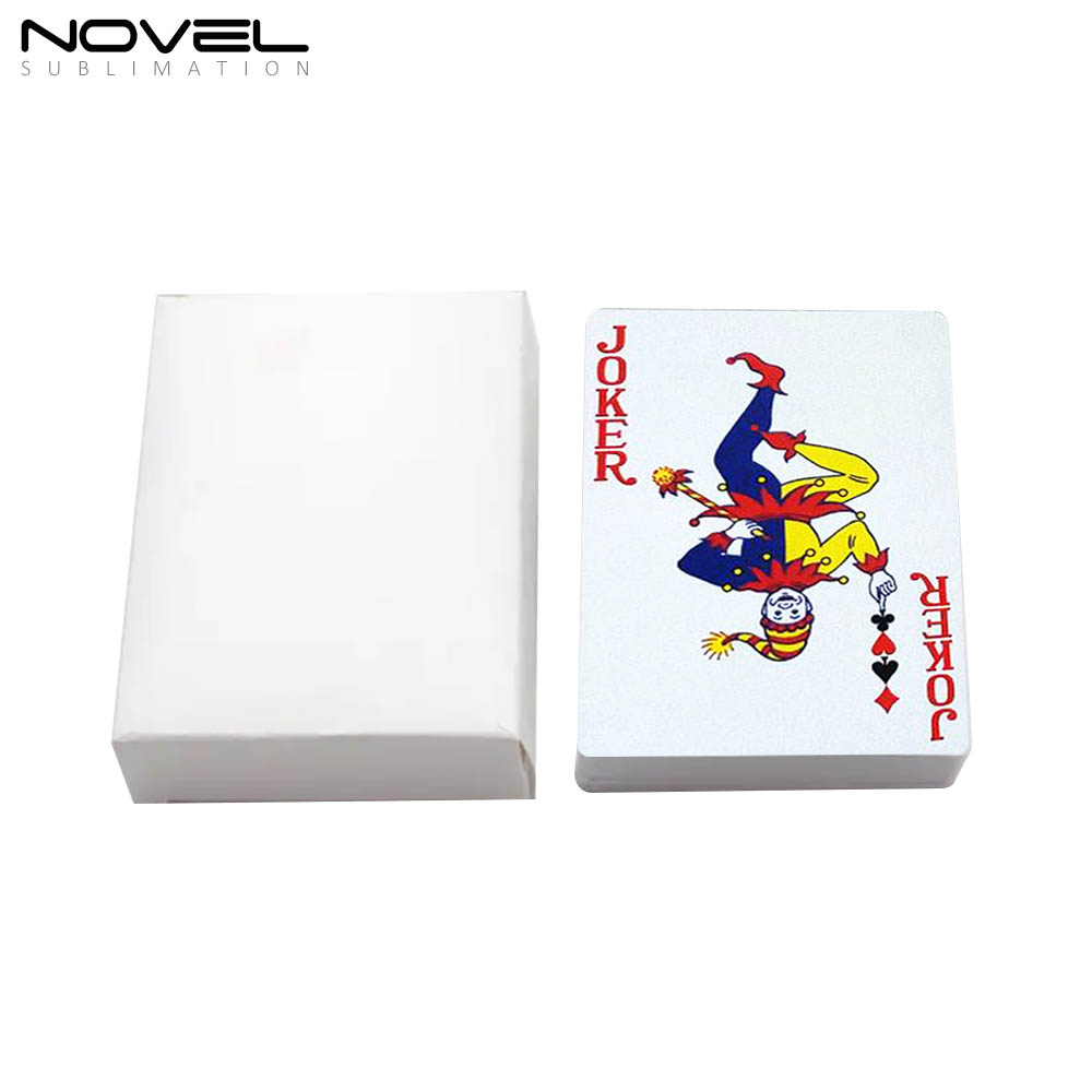 Sublimation Blank Paper Card Game Playing Cards 54PCS/BOX Single-side Printable 6.25*8.75CM Poker Cards for DIY Games Cards Learning Cards