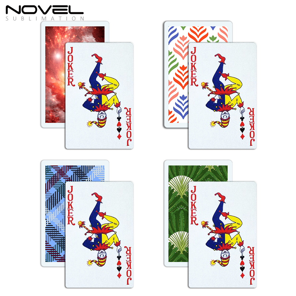 Sublimation Blank Paper Card Game Playing Cards 54PCS/BOX Single-side Printable 6.25*8.75CM Poker Cards for DIY Games Cards Learning Cards